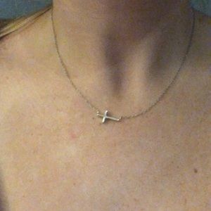 Piercing pagoda cross necklace sterling silver